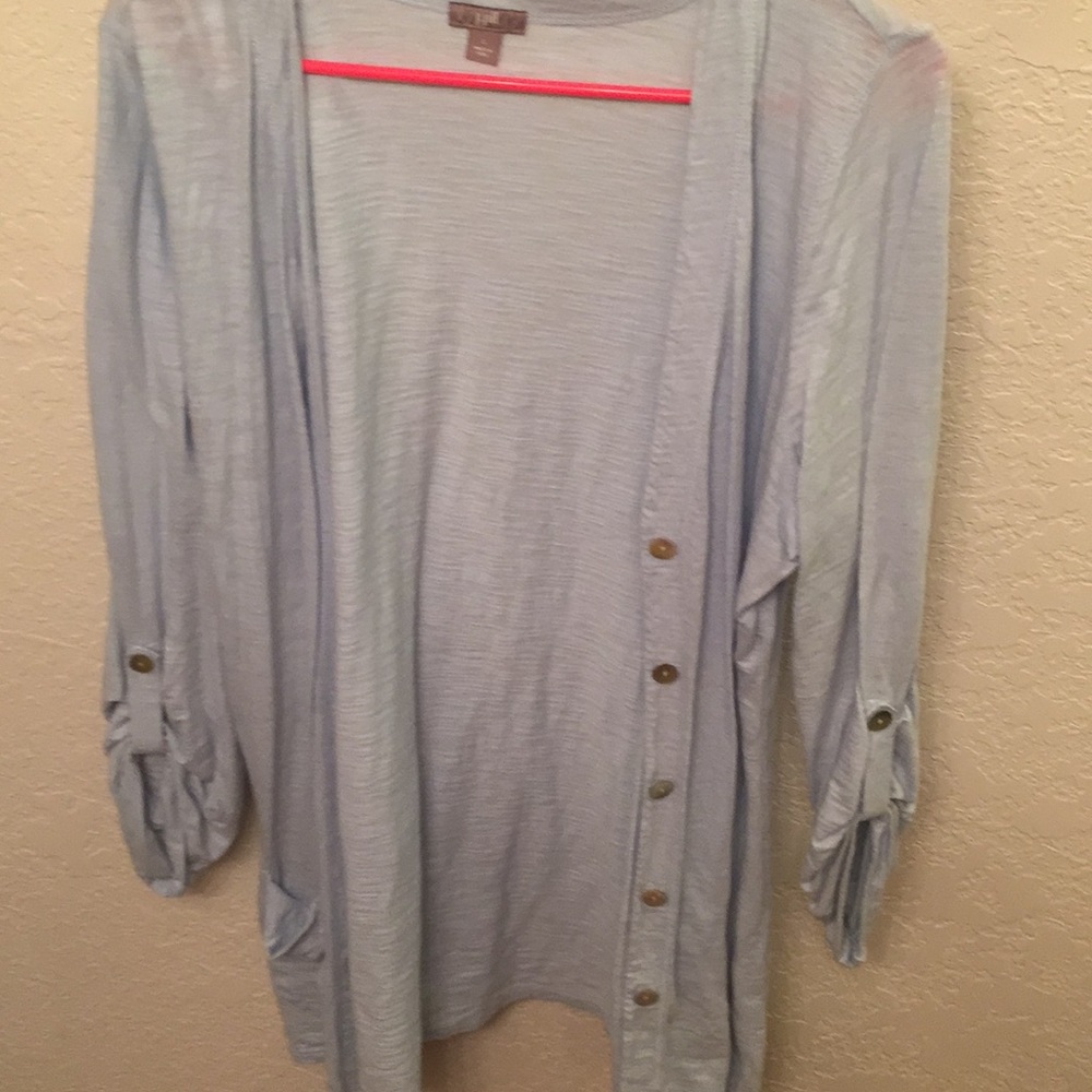 J.Jill Light Blue LONG Cardigan